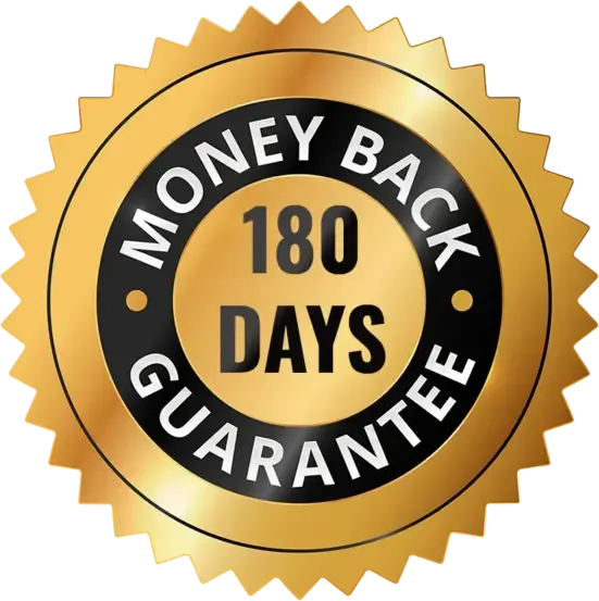 180-day satisfaction guarantee seal
